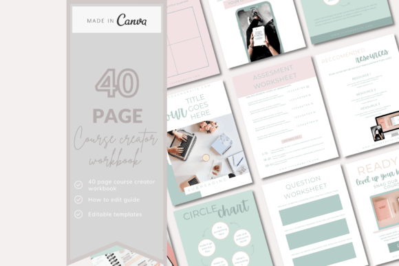 Download Canva Online Course Workbook Templates - Premium Resources
