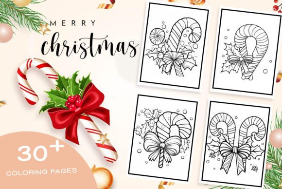 Download Christmas Candy Cane Coloring Page - Christmas Collection